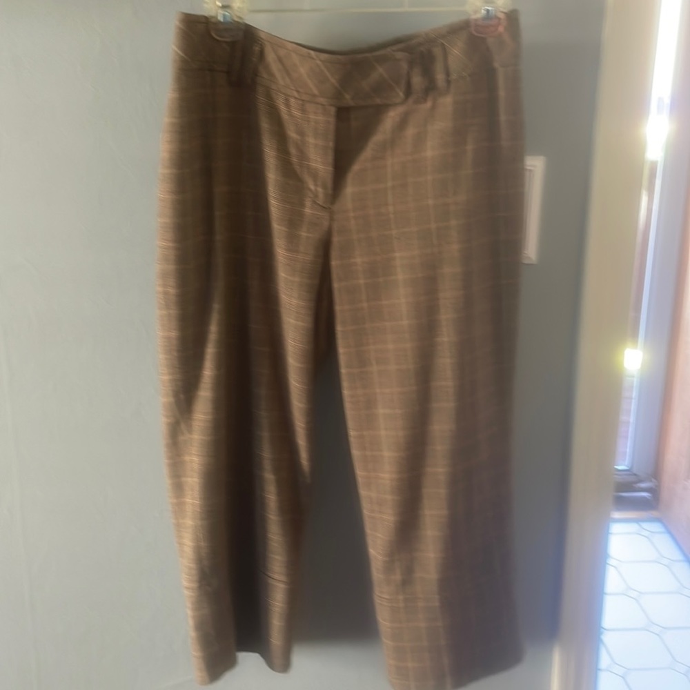Brown Plaid Capri - Loft